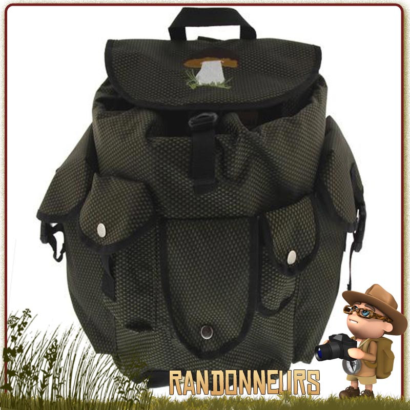 Sac à Dos Panier Champignons Maserin 35 Litres Maserin contenant 6 poches extérieures et un panier en osier intérieur Sac à Dos Panier Champignons Maserin 35 Litres Maserin contenant 6 poches extérieures et un panier en osier intérieur