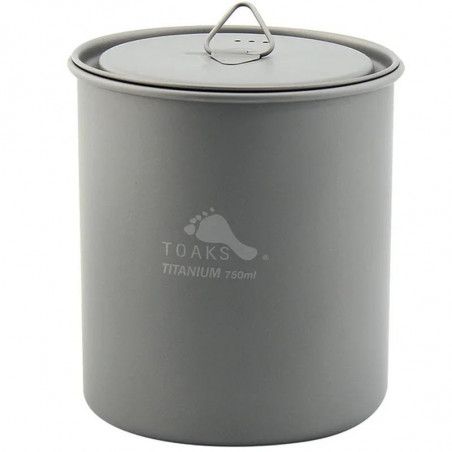 POT 75 CL EN TITANE TOAKS SANS POIGNEES AVEC COUVERCLE
