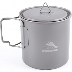 POT 65 CL EN TITANE TOAKS AVEC POIGNEES ET COUVERCLE