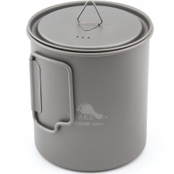 POT TITANE TOAKS 75 CL AVEC COUVERCLE ET POIGNEES POUR RANDONNER