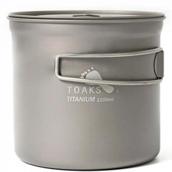 POT 1100 ML TITANE TOAKS AVEC COUVERCLE ET POIGNEES
