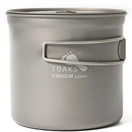 POT 1100 ML TITANE TOAKS AVEC COUVERCLE ET POIGNEES