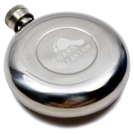 FLASQUE RONDE TITANE 150 ML ULTRA LEGERE TOAKS POUR ALCOOL