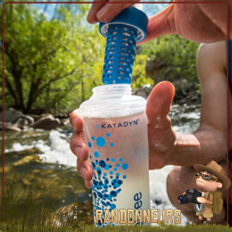 Gourde Filtrante BEFREE 60 cl Katadyn ultra légère souple pour filtrer eau potable en randonnée