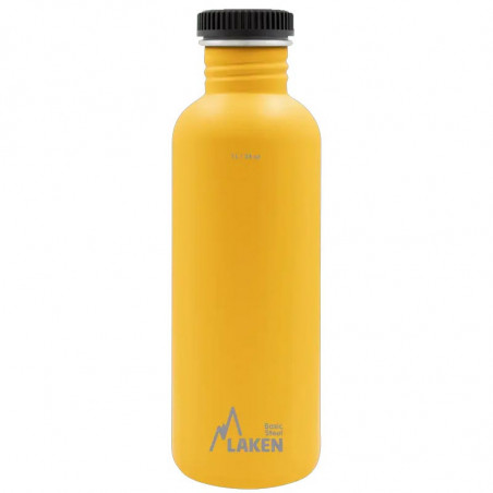 BOUTEILLE BASIC INOX 1 LITRE LAKEN JAUNE