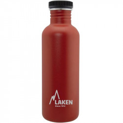 GOURDE BASIC INOX STEEL LAKEN 1 LITRE ROUGE