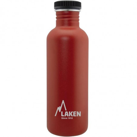 GOURDE BASIC INOX STEEL LAKEN 1 LITRE ROUGE