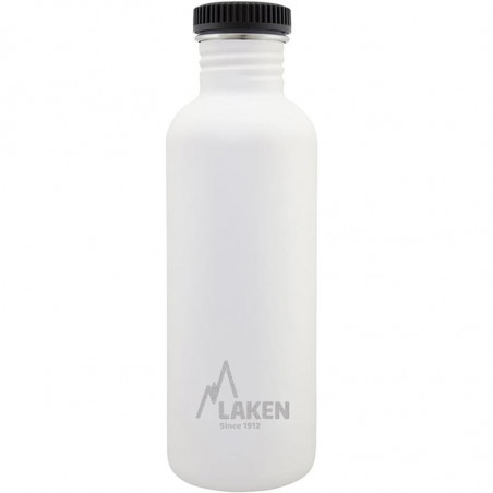 GOURDE BOUTEILLE LAKEC BASIC INOX 1 LITRE BLANCHE