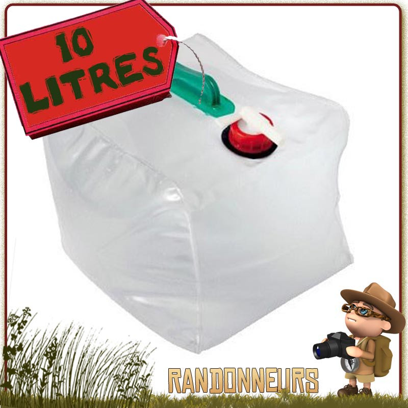 Bidon D'eau Pliable, Bidon D'eau Pliable En Plastique Poignée Largement  Applicable Pour L'auto-conduite 15L