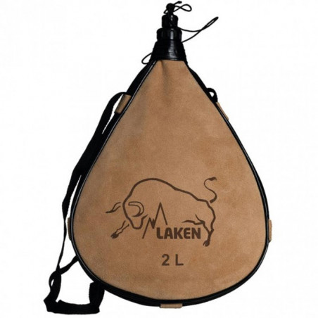 GOURDE RANDONNEE EN PEAU DE BETE ESPAGNOLE 2 LITRES LAKEN