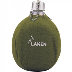 GOURDE LAKEN ALUMINIUM AVEC HOUSSE FEUTRE KAKI 1 LITRE