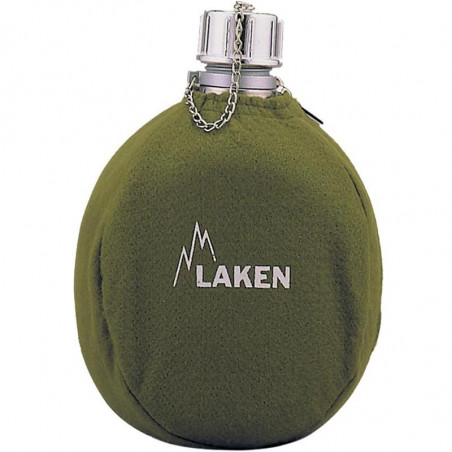 GOURDE LAKEN ALUMINIUM AVEC HOUSSE FEUTRE KAKI 1 LITRE