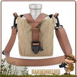 Gourde Militaire Titane avec Quart KEITH bushcraft survie legere