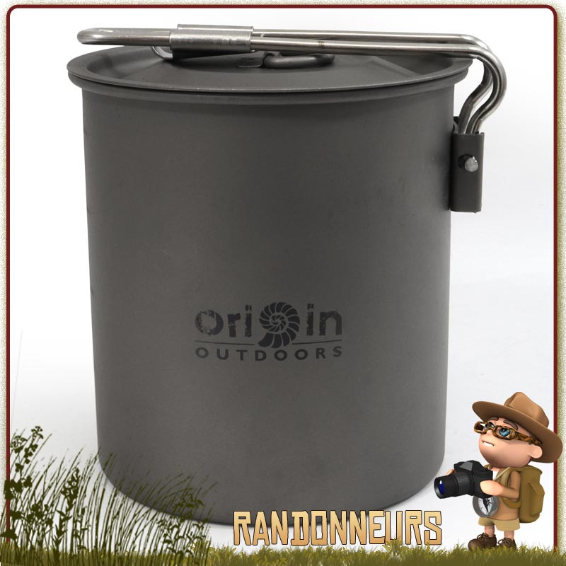 Pot en Titane avec poignées 75 cl Origin Outdoors de bivouac randonnee legere