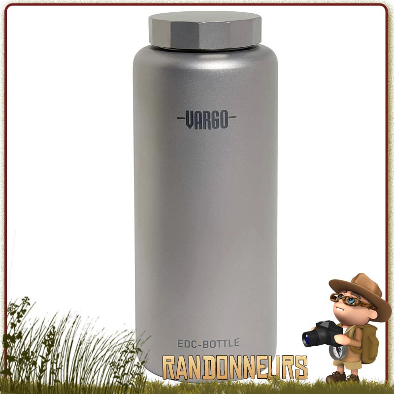 gourde Para Bottle Titanium 1 Litre VARGO gourde randonnée ultra light