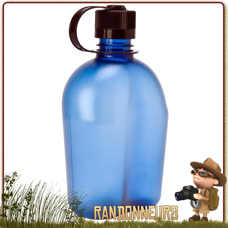 gourde oasis Nalgene 1L pour la randonnée qui s'adapte sur les quart armée us, conçue en tritan sans bpa