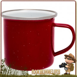 meilleure vaisselle acier emaillee vintage Tasse 36 cl Rouge Origin Outdoors