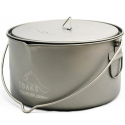 Casserole titane Toaks 2000ml popote randonnée ultralight avec anse et couvercle