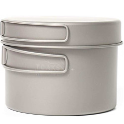 Popote titane Toaks 1300 ml avec poêle randonnée bivouac ultralight