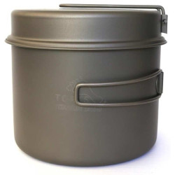 Popote titane Toaks 1600 ml avec poêle randonnée bivouac ultra léger