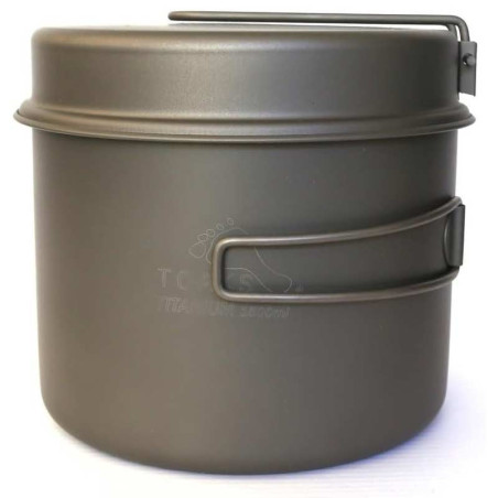 Popote titane Toaks 1600 ml avec poêle randonnée bivouac ultra léger