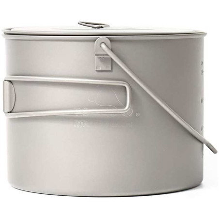 Popote titane Toaks 1300 ml avec anse pot randonnée bushcraft ultra légère