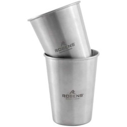 Set tasses acier Sierra Robens 2x350 ml inox empilable camping randonnée