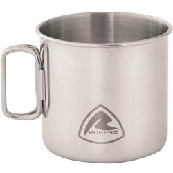 Tasse acier Pike Robens 450 ml inox poignée pliable camping bushcraft