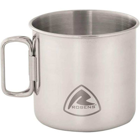 Tasse acier Pike Robens 450 ml inox poignée pliable camping bushcraft