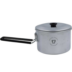 Tasse popote Trangia T-Cup 500 ml avec poignée noire et couvercle pour randonnée légère, trek solo et bivouac minimaliste