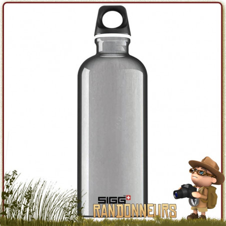 Gourde Aluminium TRAVELLER 1 Litre SIGG ARGENT