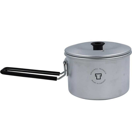Tasse popote Trangia T-Cup 500 ml avec poignée noire et couvercle pour randonnée légère, trek solo et bivouac minimaliste