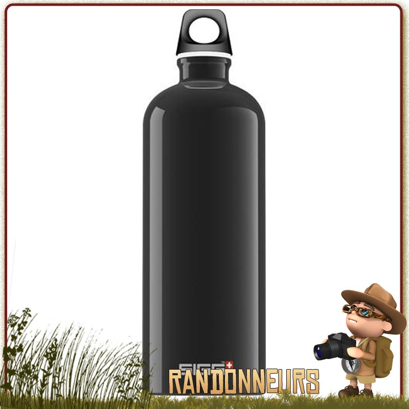 Bouteille Alu TRAVELLER 1 Litre SIGG NOIRE bouteille randonnée légère