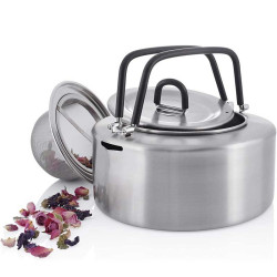 Théière inox Tatonka Teapot 1,5 litre bushcraft bivouac feu de camp camping outdoor