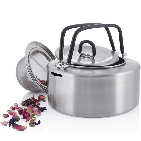Théière inox Tatonka Teapot 1,5 litre bushcraft bivouac feu de camp camping outdoor