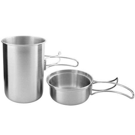 Mug inox Tatonka Handle Mug 850 Set bushcraft randonnée solo bivouac autonomie Nalgene