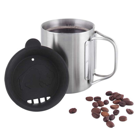 Tasse isotherme inox Tatonka Thermo 250 poignées repliables couvercle randonnée trekking robuste durable