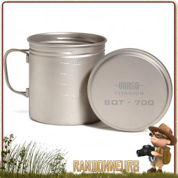 Vargo BOT Titane combine à la fois un mug, une gourde étanche, une tasse ou une popote bushcraft ultra légère