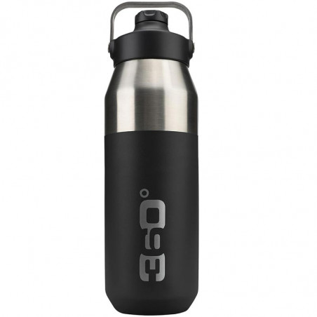 BOUTEILLE 360 DEGREES ISOTHERME SIPPER CAP INOX NOIRE