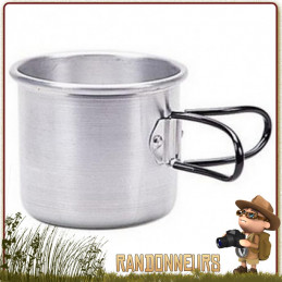 tasse haute aluminium 40 cl de camping cao avec anses fixes. Tasse alu résistante de camp bushcraft survie