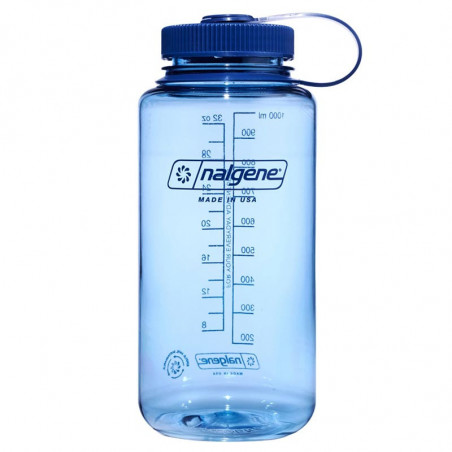 gourde 1L nalgene avec large ouverture baby blue