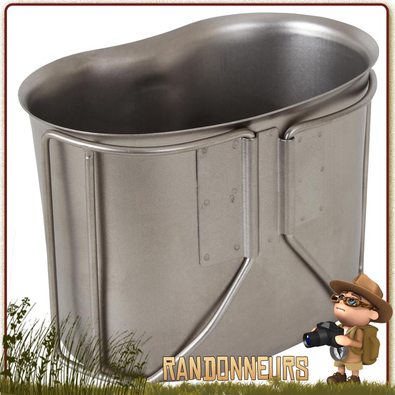 Quart Inox avec Anses type GI's Rothco armée américaine pour gourde