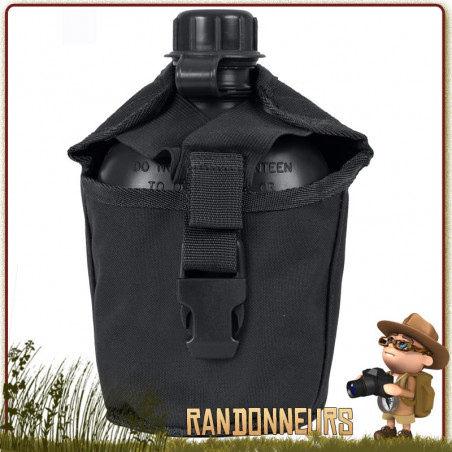 Pochette Porte Gourde Armée US Noire Rothco