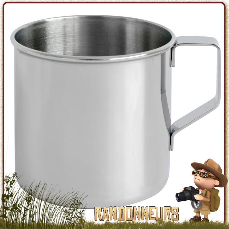 Tasse Inox Double Paroi 30 cl avec mousqueton Highlander pour sac dos