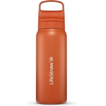 BOUTEILLE ISOTHERME AVEC FILTRE EAU LIFESTRAW 0.70 LITRES INOX