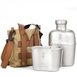 GOURDE MILITAIRE AVEC QUART EN TITANE KEITH