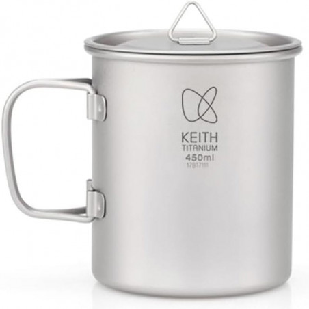TASSE TITANE 45 CL KEITH AVEC COUVERCLE ULTRA LEGERE