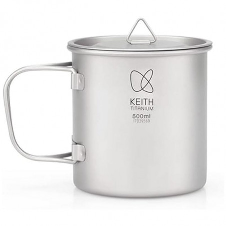 TASSE 50 CL EN TITANE AVEC COUVERCLE KEITH
