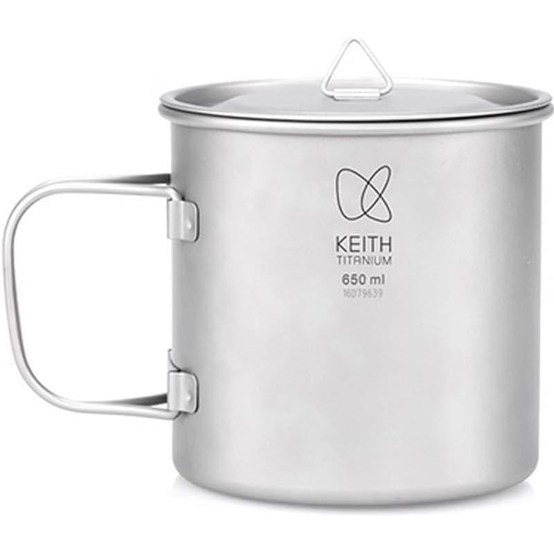 Tasse De Camping Ultra Légère En Titane 400ml Avec Couvercle Et Sac - Bushcraft Lifestyle