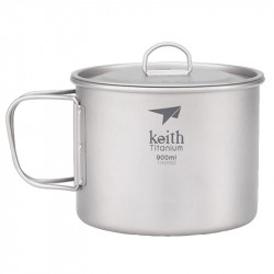 POPOTE TITANE 0.9 LITRES AVEC COUVERCLE KEITH